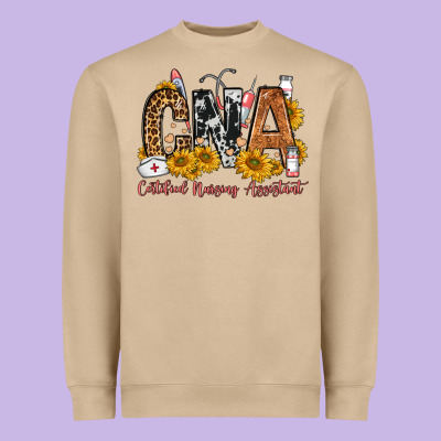Cna Certified Nursing Assistant Heavyweight Sweatshirt Designed By Fadigitalartstudio