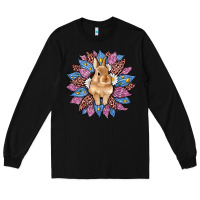 Black easter leopard bunny sunflower Long Sleeve Tee - Artiststas