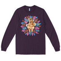 Plum easter leopard bunny sunflower Long Sleeve Tee - Artiststas