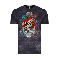 Cloud Black freezing to death skull Vintage Tee - FaDigitalArtStudio