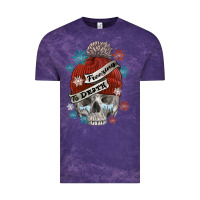 Cloud Purple freezing to death skull Vintage Tee - FaDigitalArtStudio