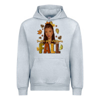 Heather Grey Just a girl who loves Fall afro woman Urban Hoodie - NancyCooperArtShop