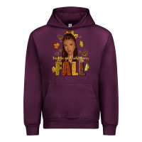 Mauve Wine Just a girl who loves Fall afro woman Urban Hoodie - NancyCooperArtShop