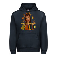 Navy Just a girl who loves Fall afro woman Urban Hoodie - NancyCooperArtShop