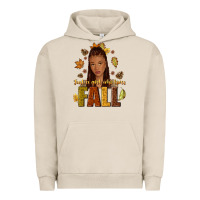Pigment French Oak Just a girl who loves Fall afro woman Urban Hoodie - NancyCooperArtShop