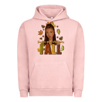 Pigment Salmon Just a girl who loves Fall afro woman Urban Hoodie - NancyCooperArtShop