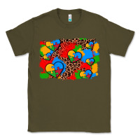 Army Green autism heart background Classic Tee - AdoDesignShop