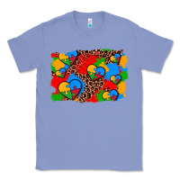 Colony Blue autism heart background Classic Tee - AdoDesignShop