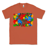 Copper autism heart background Classic Tee - AdoDesignShop