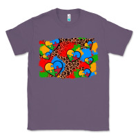 Lavender autism heart background Classic Tee - AdoDesignShop