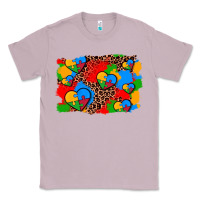 Lilac autism heart background Classic Tee - AdoDesignShop