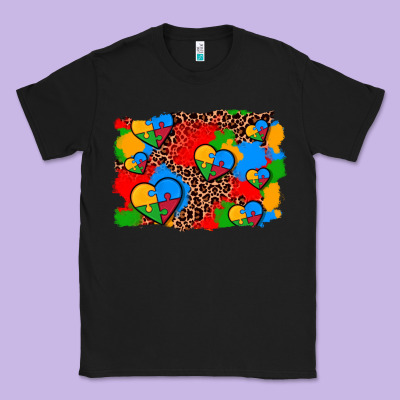 Autism Heart Background Classic Tee Designed By Adodesignshop