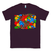 Plum autism heart background Classic Tee - AdoDesignShop