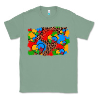 Sage autism heart background Classic Tee - AdoDesignShop