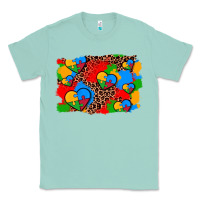 Seafoam autism heart background Classic Tee - AdoDesignShop