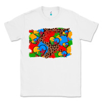 White autism heart background Classic Tee - AdoDesignShop