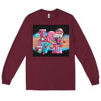 Burgundy v.d love gnomes Long Sleeve Tee - AdoDesignShop