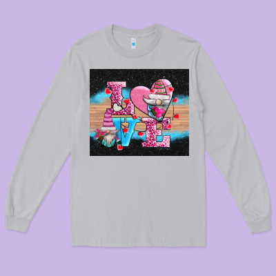 V.d Love Gnomes Long Sleeve Tee Designed By Adodesignshop