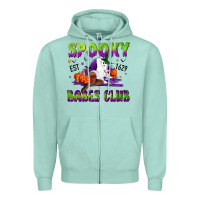 Seafoam Spooky babes club Zipper Hoodie - NancyCooperArtShop