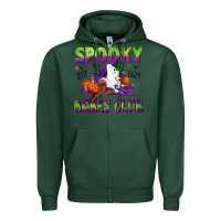 Sports Green Spooky babes club Zipper Hoodie - NancyCooperArtShop
