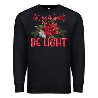 Black Let your heart be light Premium Sweatshirt - MaliasSmallBusiness