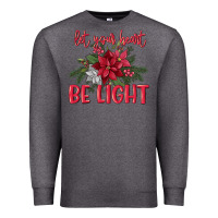 Charcoal Heather Let your heart be light Premium Sweatshirt - MaliasSmallBusiness