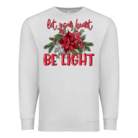 Dove Grey Let your heart be light Premium Sweatshirt - MaliasSmallBusiness
