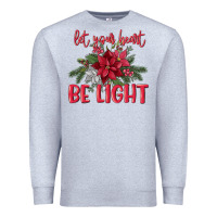 Heather Grey Let your heart be light Premium Sweatshirt - MaliasSmallBusiness