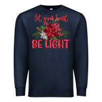 Navy Let your heart be light Premium Sweatshirt - MaliasSmallBusiness