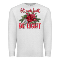 Oatmeal Heather Let your heart be light Premium Sweatshirt - MaliasSmallBusiness