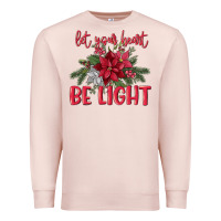 Pale Pink Let your heart be light Premium Sweatshirt - MaliasSmallBusiness