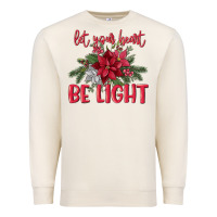 Sandshell Let your heart be light Premium Sweatshirt - MaliasSmallBusiness