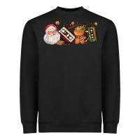 Black coffee cup santa cassette cookie Heavyweight Sweatshirt - FaDigitalArtStudio