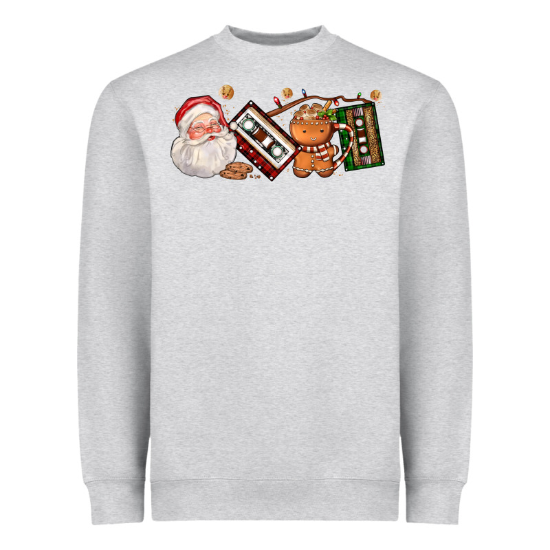 Coffee Cup Santa Cassette Cookie Heavyweight Sweatshirt by FaDigitalArtStudio | Teevron
