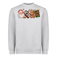 Heather Grey coffee cup santa cassette cookie Heavyweight Sweatshirt - FaDigitalArtStudio