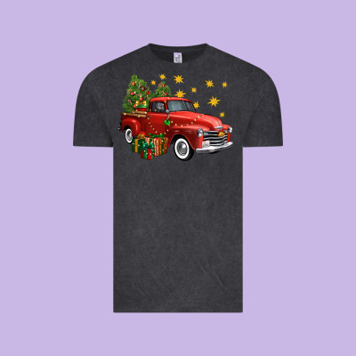 Christmas Truck Vintage Tee Designed By Fadigitalartstudio