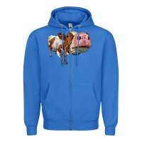 True Royal cute simmental cow Zipper Hoodie - LillyAllenDesigns