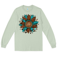 Matcha gemstone cowhide leopard turquoise sunflower Long Sleeve Tee - Artiststas