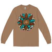Toasted Coconut gemstone cowhide leopard turquoise sunflower Long Sleeve Tee - Artiststas