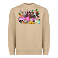 Mushroom easter day farm animals truck Heavyweight Sweatshirt - RacoonDesign