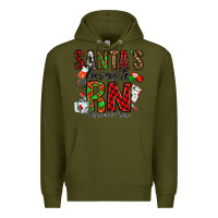 Army Green santa's favorite rn Premium Hoodie - Jasminsmagicworld