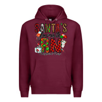 Burgundy santa's favorite rn Premium Hoodie - Jasminsmagicworld
