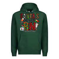 Sports Green santa's favorite rn Premium Hoodie - Jasminsmagicworld
