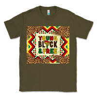 Army Green young black and free Classic Tee - Artiststas