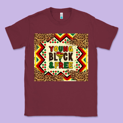 Young Black And Free Classic Tee Designed By Artiststas