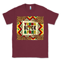 Burgundy young black and free Classic Tee - Artiststas