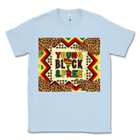Dusty Blue young black and free Classic Tee - Artiststas