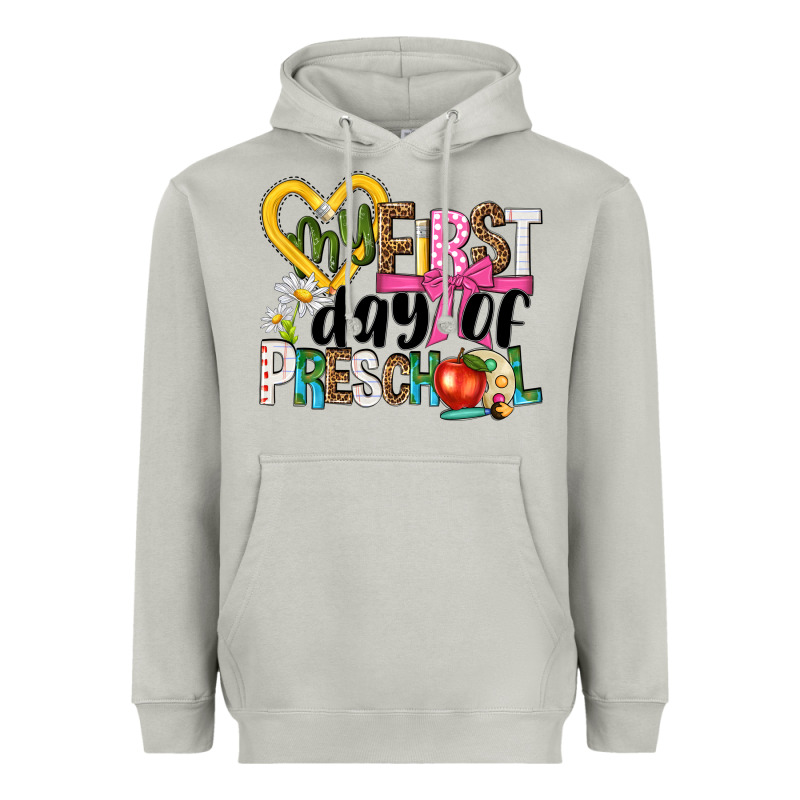 My First Day Of Preschool Heavyweight Hoodie by NancyCooperArtShop | Teevron