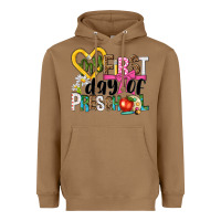 Toasted Coconut my first day of preschool Heavyweight Hoodie - NancyCooperArtShop