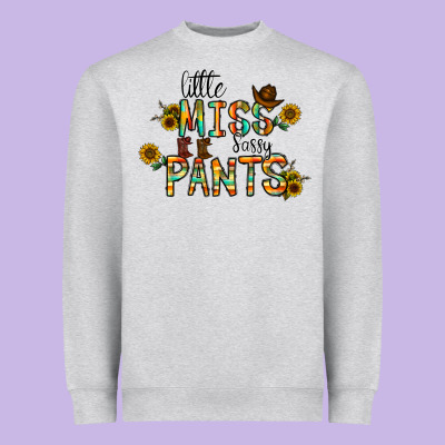 Little Mıss Sassy Pants Heavyweight Sweatshirt Designed By Cowhidedigitalart